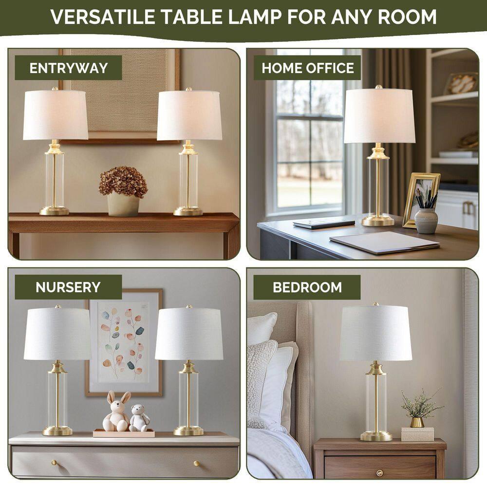 Mercer41 Clarity Cylinder Table Lamp Set of 2