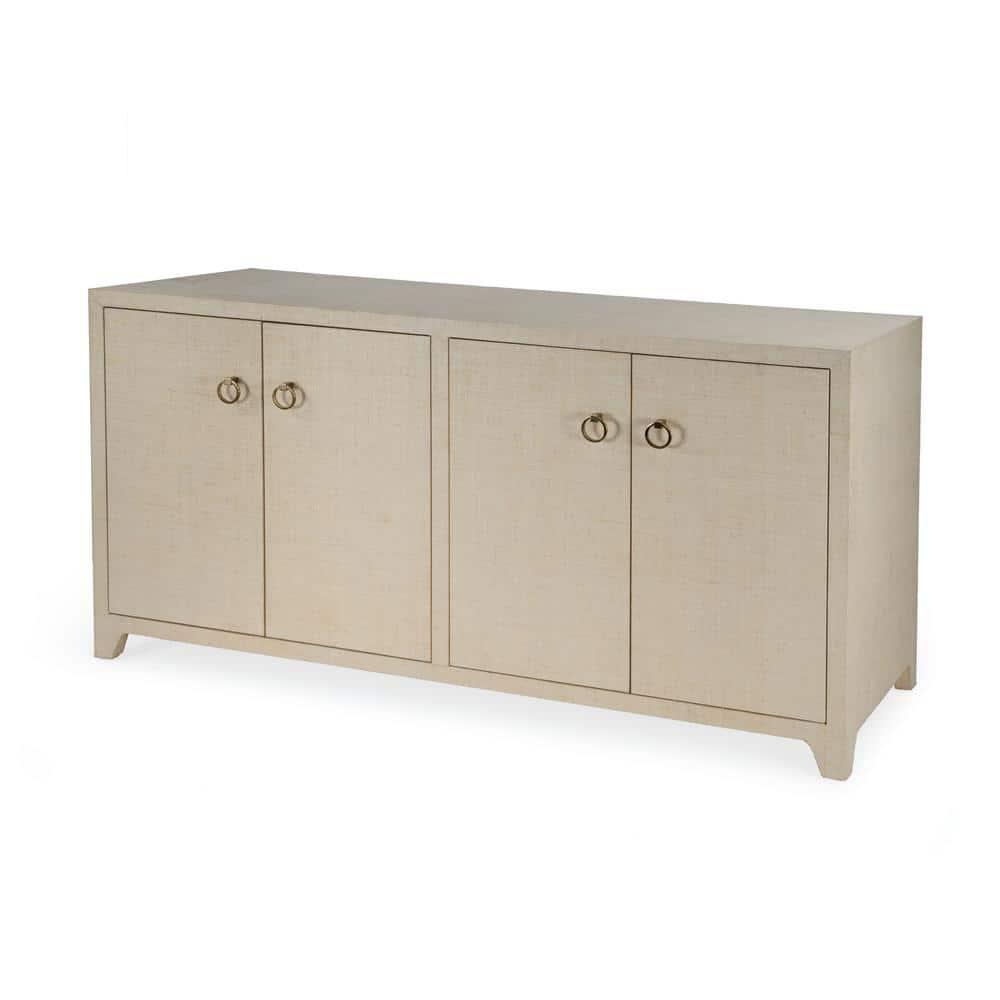 Butler Specialty Company Bar Harbor Raffia 4 Door 70" Sideboard - Natural
