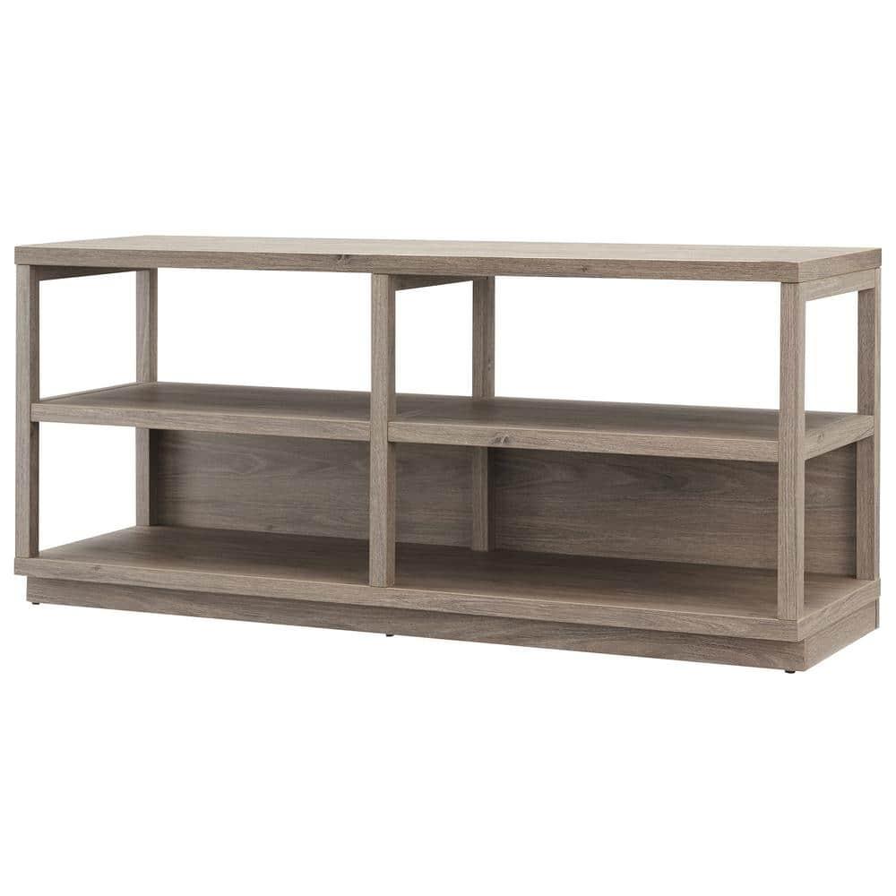 Evelyn&Zoe Thalia Rectangular TV Stand for TV's up to 60", Antique Gray Oak