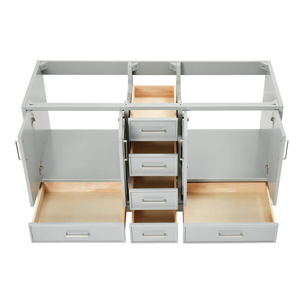 Ariel M060d-Bc Stafford 61" Double Free Standing Vanity Cabinet Only - Grey