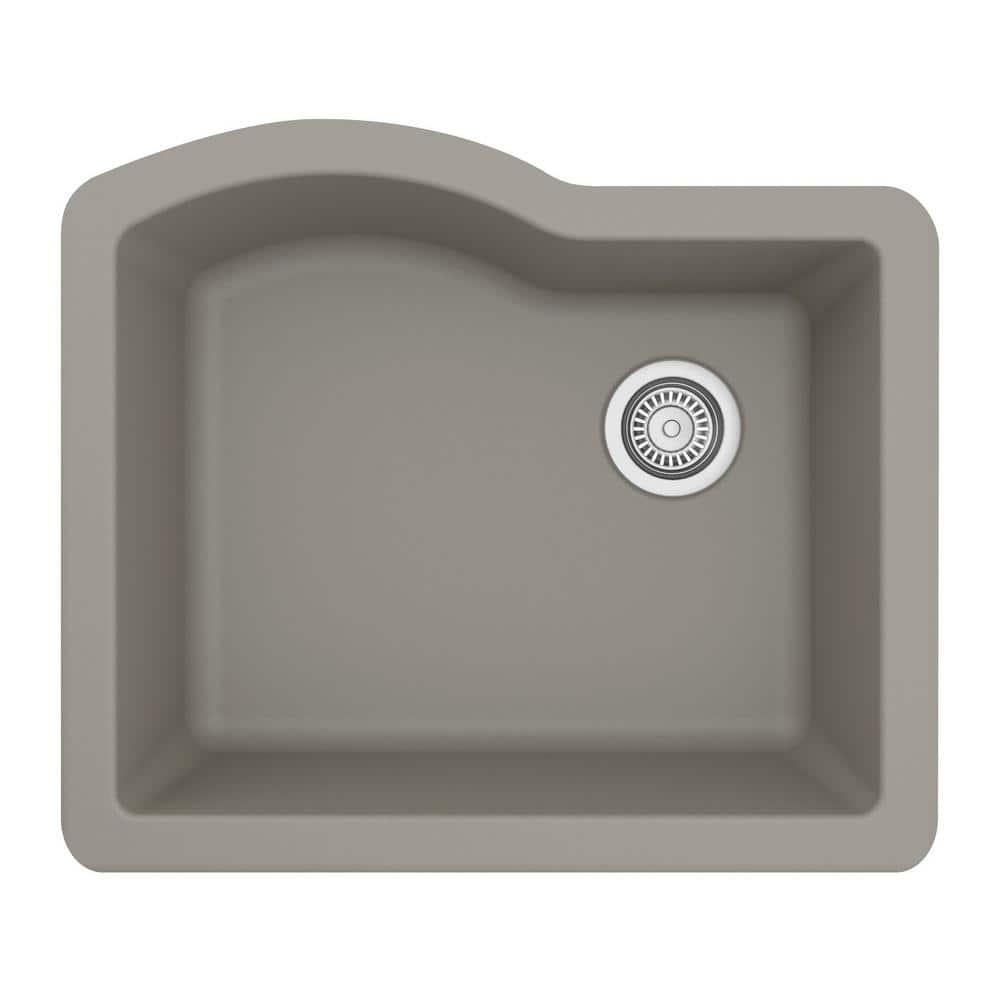 Karran Undermount Quartz Composite 24'' X 20-3/4'' Single Bowl Kitchen Sink