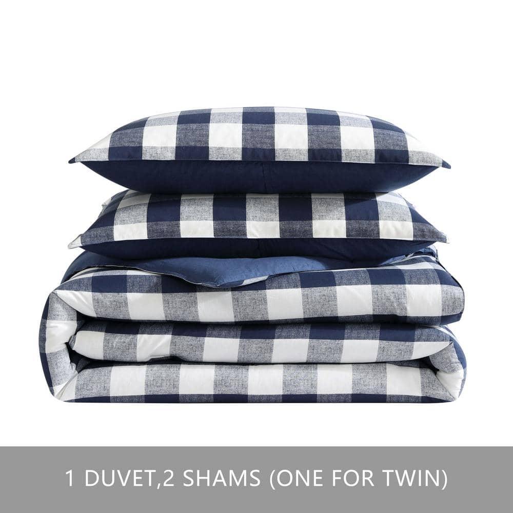 Eddie Bauer Eddie Bauer Lakehouse Plaid Blue Cotton Duvet Cover Set