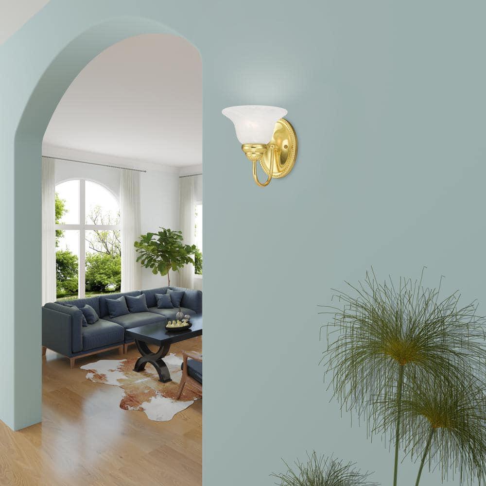 Livex Lighting Edgemont 1 - Light Vanity in  Polished Brass