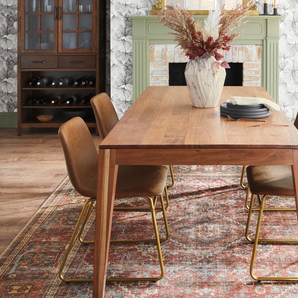 Loloi Rugs Loren 7'6" x 9'6" Printed Polyester Rug in Brick and Midnight