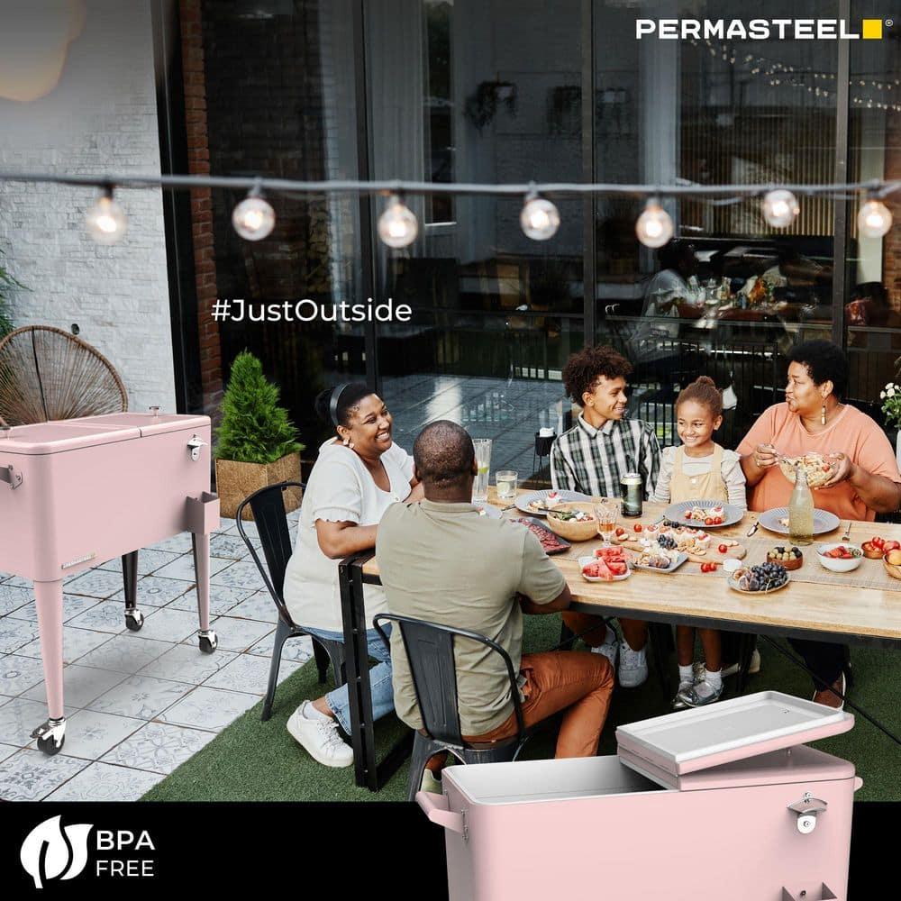 80 Qt. Outdoor Rolling Cooler Cart