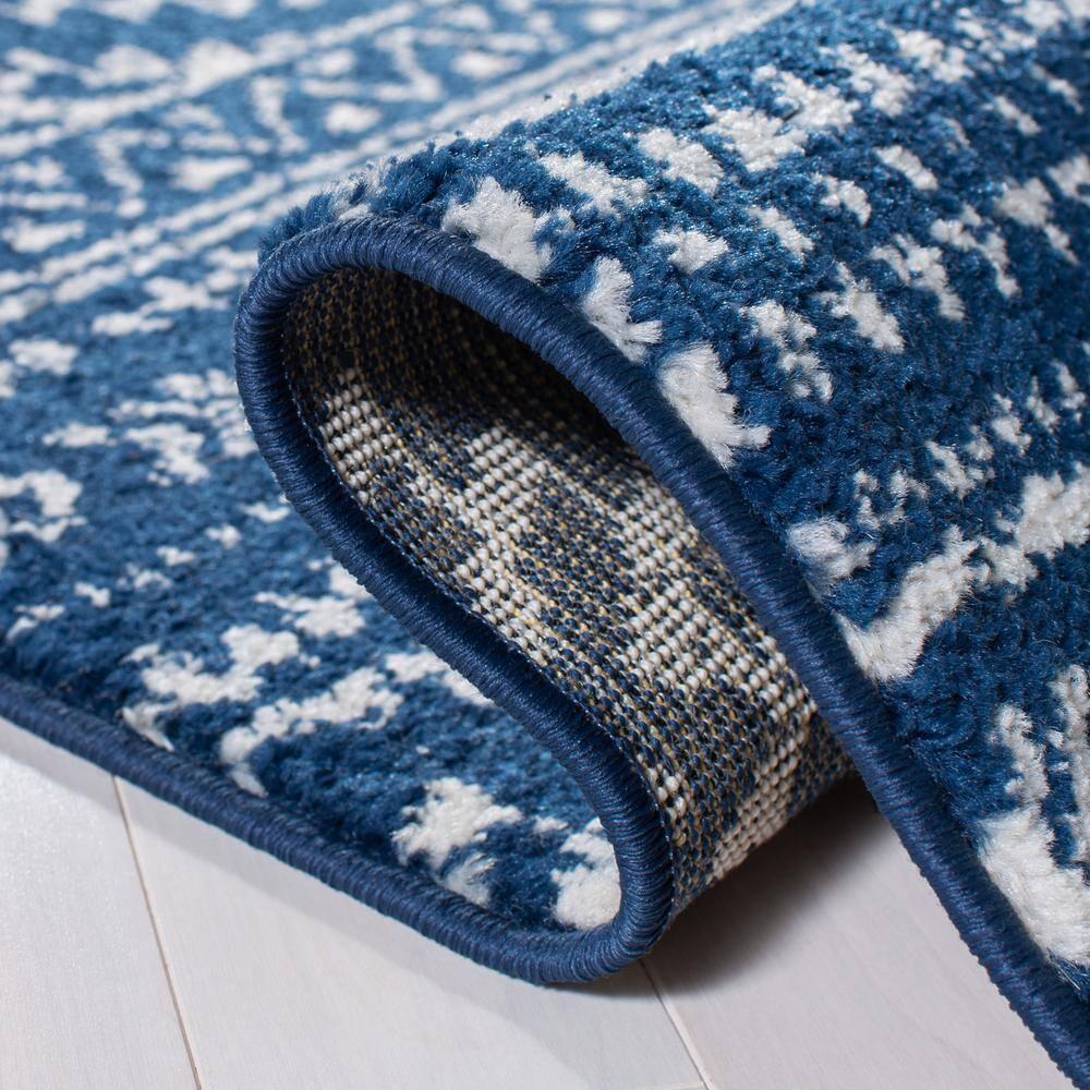 Tulum TUL272 Power Loomed Area Rug - Navy/Ivory - 5'3"x7'6" - Safavieh.