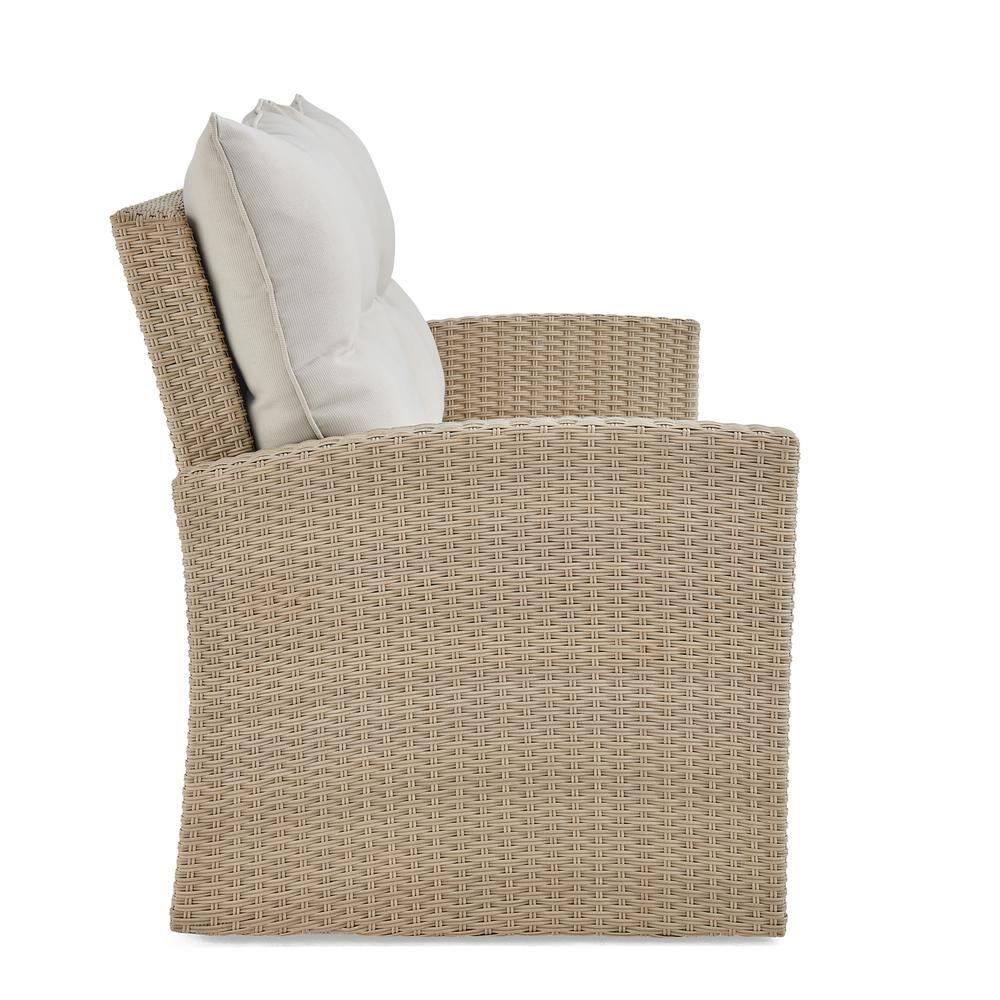 Alaterre Canaan Cushion Resin Wicker Outdoor Loveseat - Brown