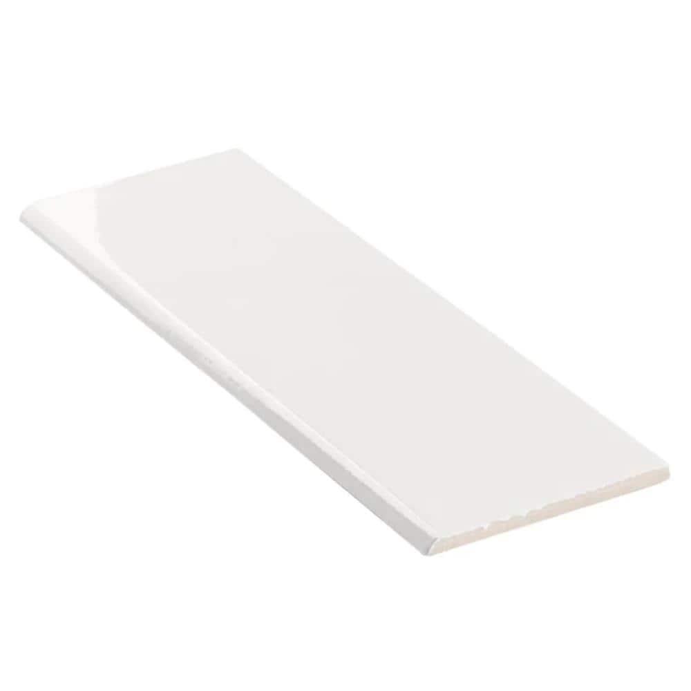 Artmore Tile Abbey Road White Polished Porcelain Bullnose Tile