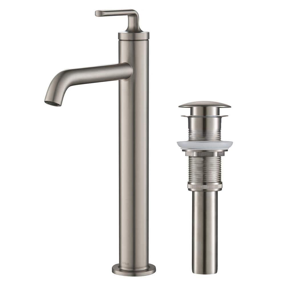 Ramus Single Handle Vessel Sink Bathroom Faucet with Drain Assembly