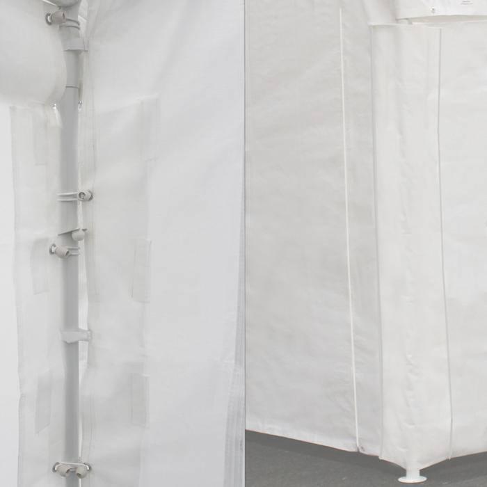 King Canopy 12 ft x 20 ft Carport Canopy Sidewall Kit w/ Flaps and Bug Screen Windows