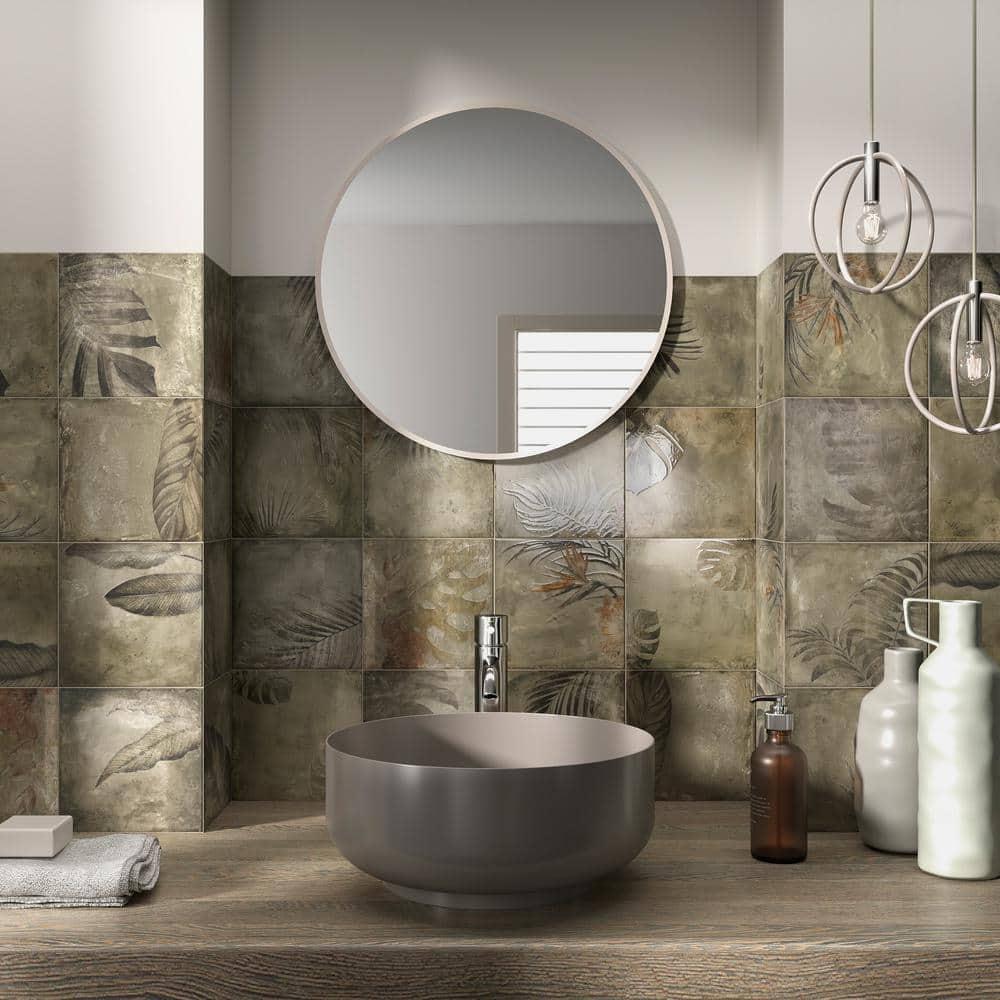 Angela Harris Tempest 7.87 In. X 7.87 In. Matte Ceramic Wall Tile (10.76 Sq. Ft. / Case)