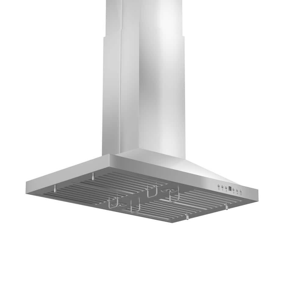 30 in. Convertible Vent Isl& Mount Range Hood in Stainless Steel (GL2i-30)