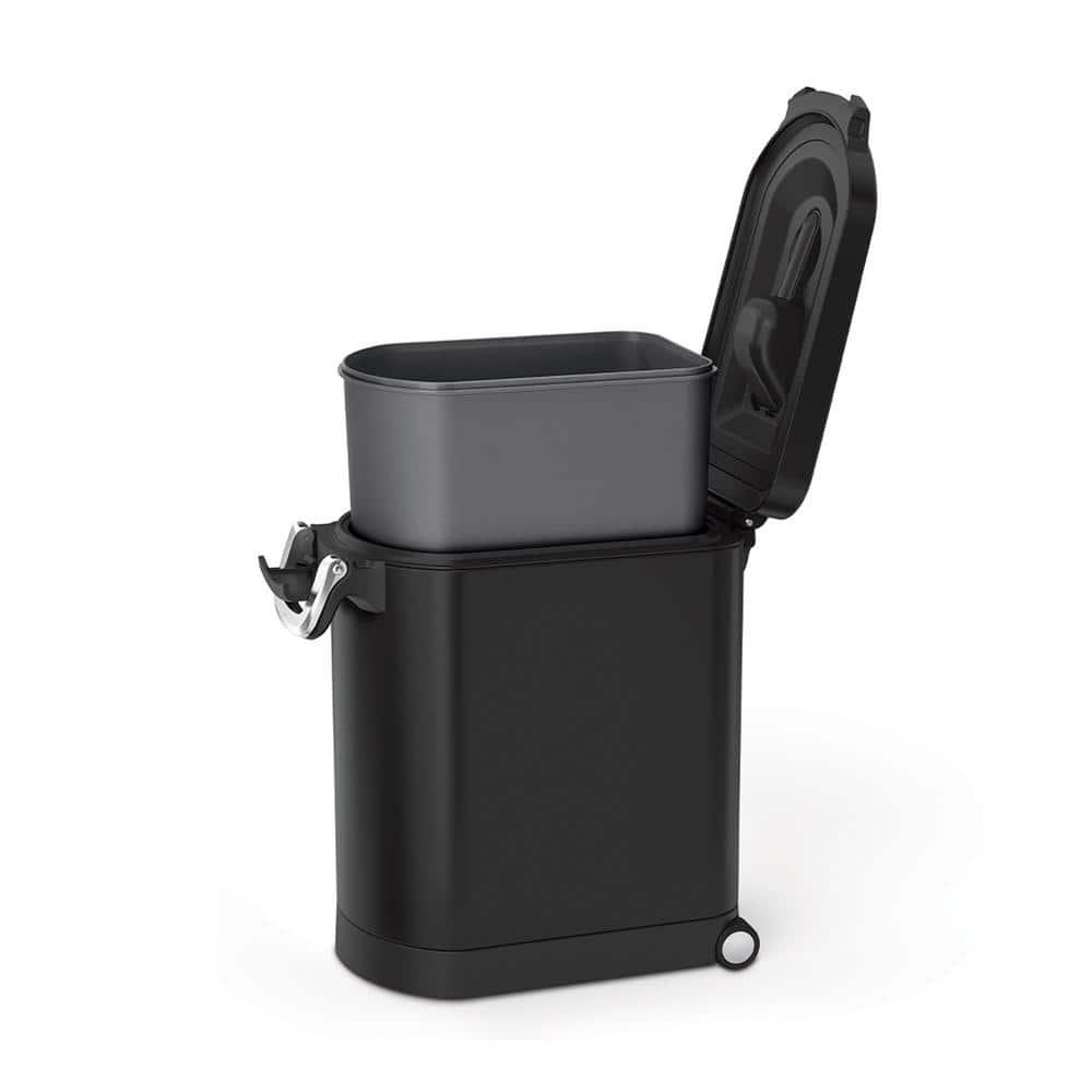 simplehuman Pet Food Storage Container Stainless Steel for Dog Food, Cat Food, and Bird Feed