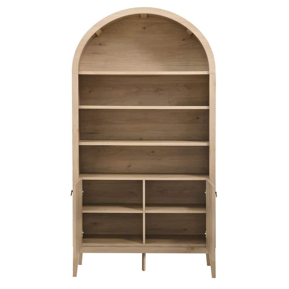 Modway Nolan 74" Tall Arched Storage Display Cabinet Bookshelf