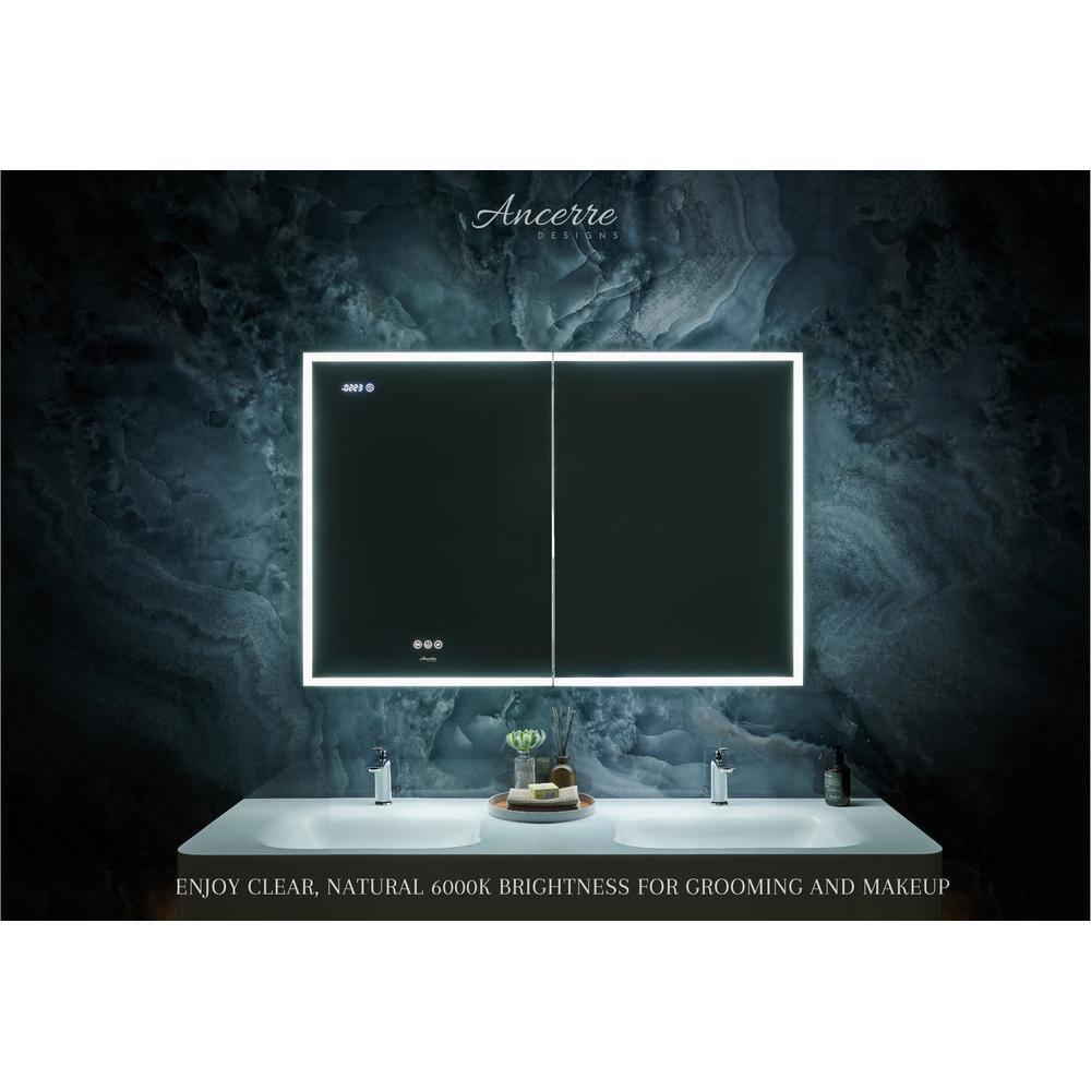Ancerre Designs Pagani LED Mirror Medicine Cabinet With Defogger, Dimmer, Magnifier & USB Outlet
