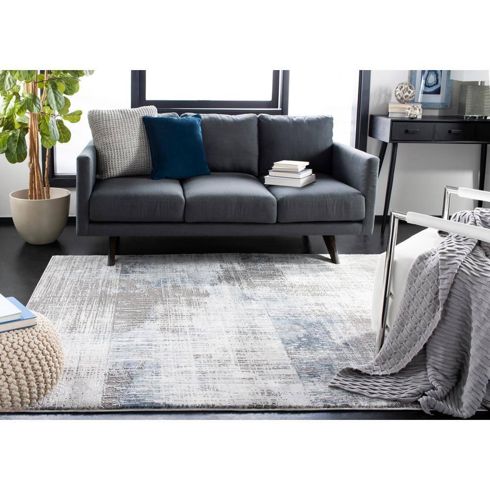 Craft CFT874 Loomed Indoor Area Rug - Grey/Blue - 5'3"x7'6" - Safavieh
