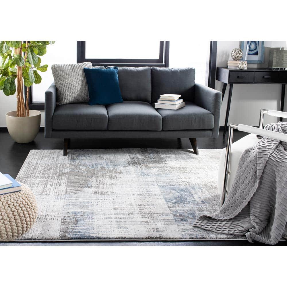 Craft CFT874 Loomed Indoor Area Rug - Grey/Blue - 9'x12' - Safavieh