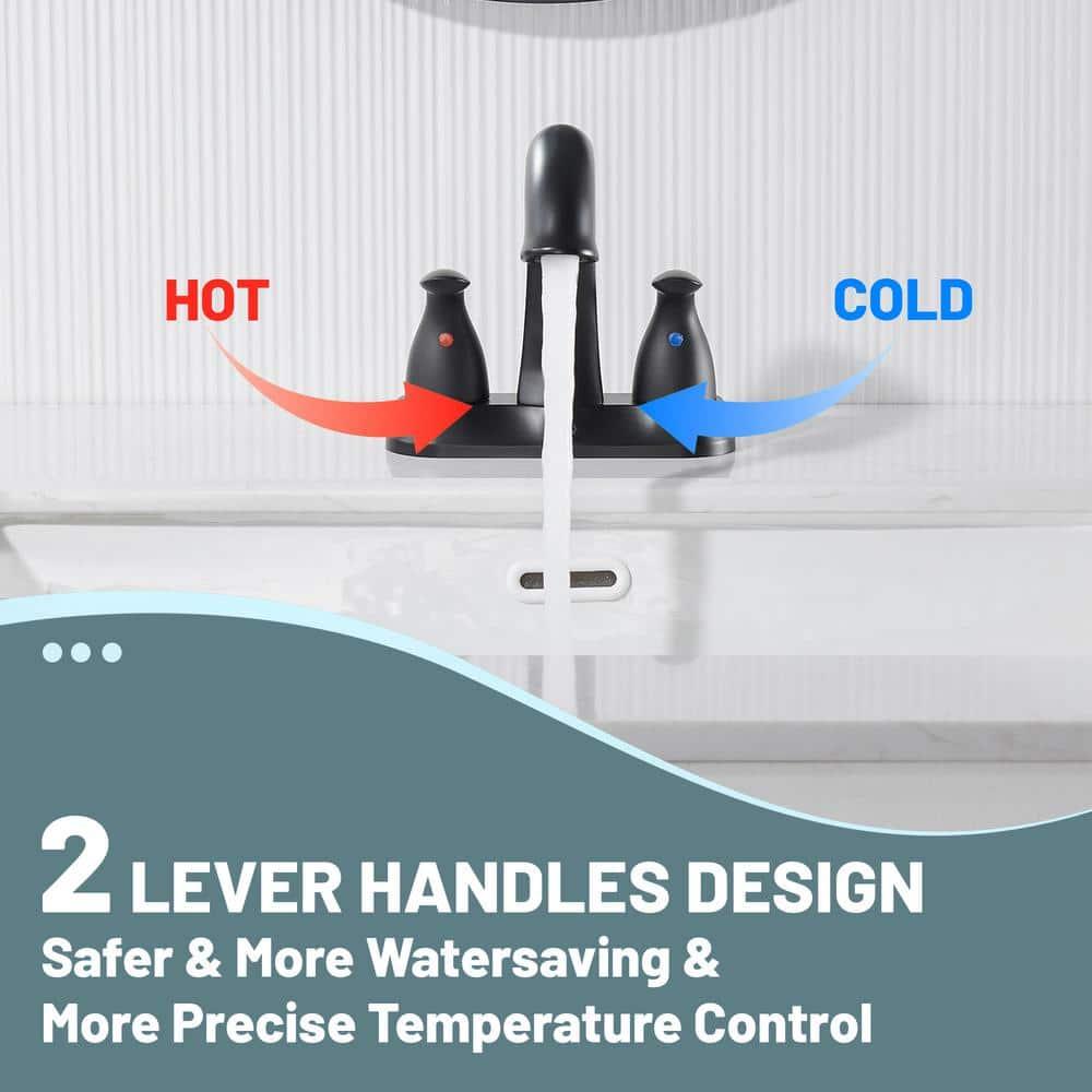 1.2 Flow Centerset Bathroom Sink Faucet with Drain