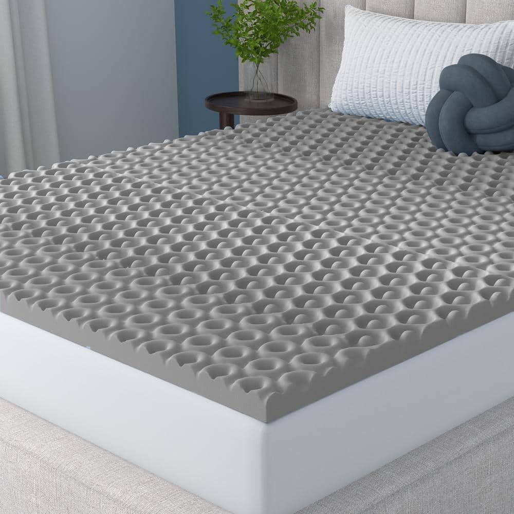 Vibe 2” Cool Pod Convoluted Gel Memory Foam Mattress Topper, Full