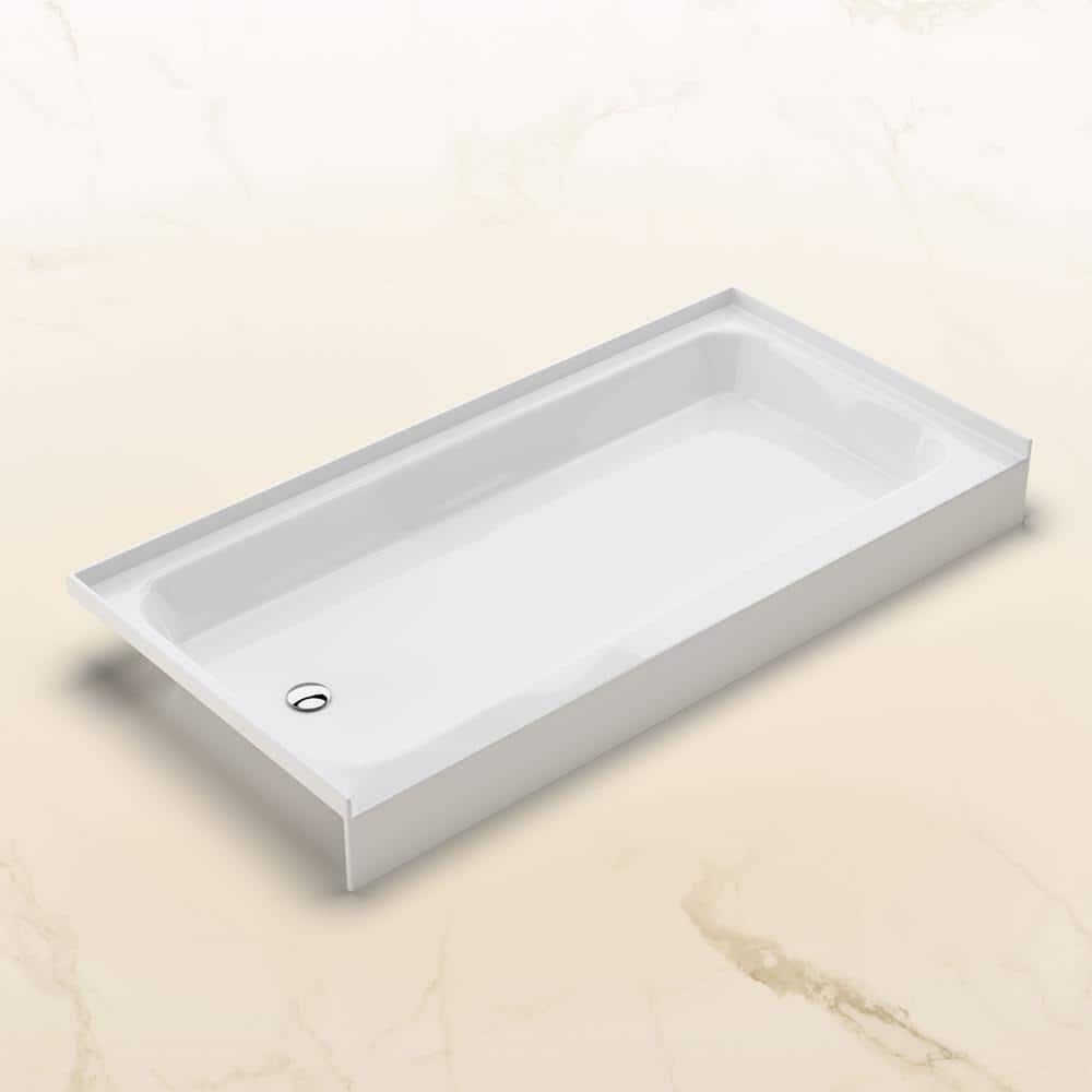 Voltaire 60 X 30 Shower Pan Base With Left Drain In Glossy