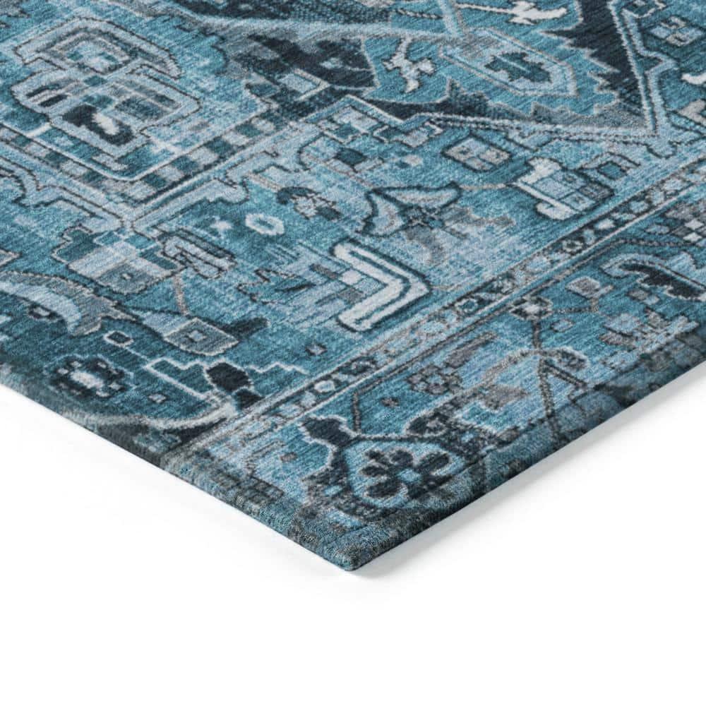 Addison Rugs Chantille ACN570 Blue 8' x 10 Indoor Outdoor Area Rug, Stain Resistant, Machine Washable, Non Shedding, Bedroom, Living Room, Dining Room, Kitchen Rug