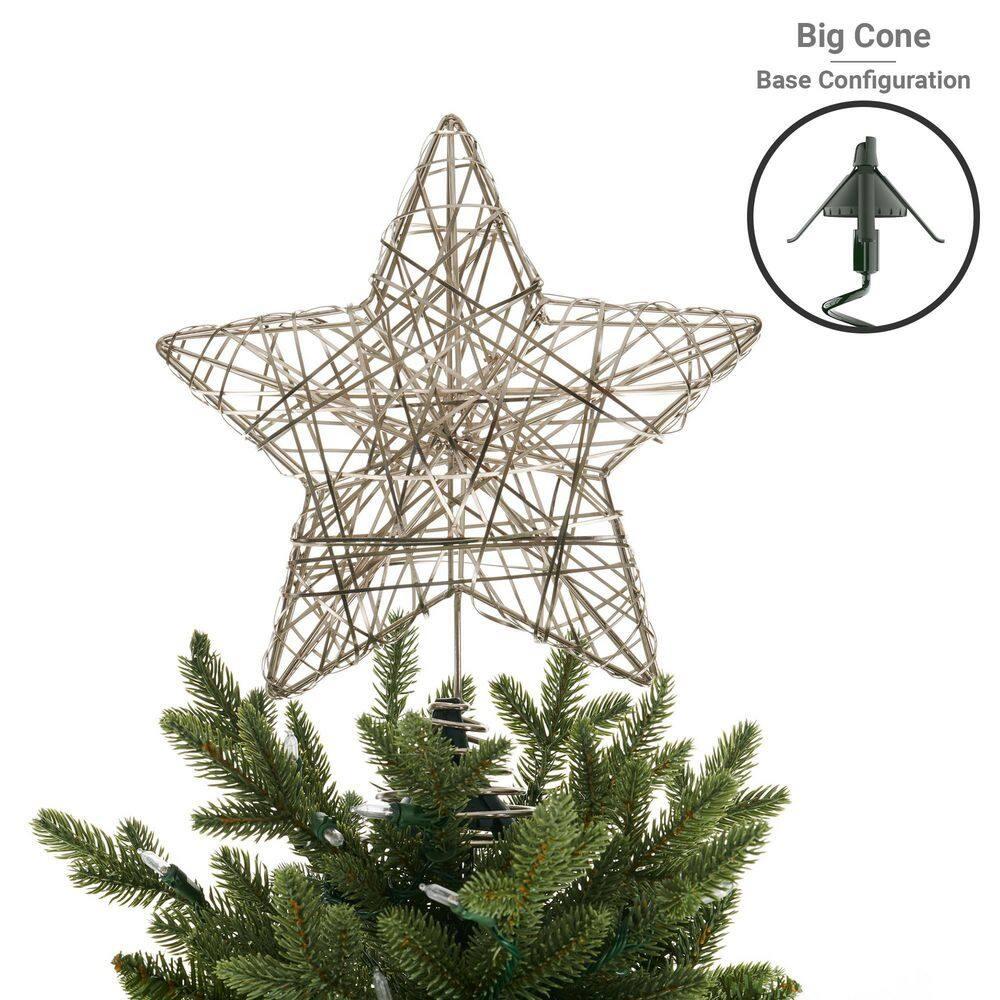 [Christmas Tree Topper Holder] - Twist-on Holiday Universal Tree Topper Stabilizer Fits All Base Types- Metal Green Support Rod with Adjustable attachments to stabilize Seasonal Treetop Ornaments