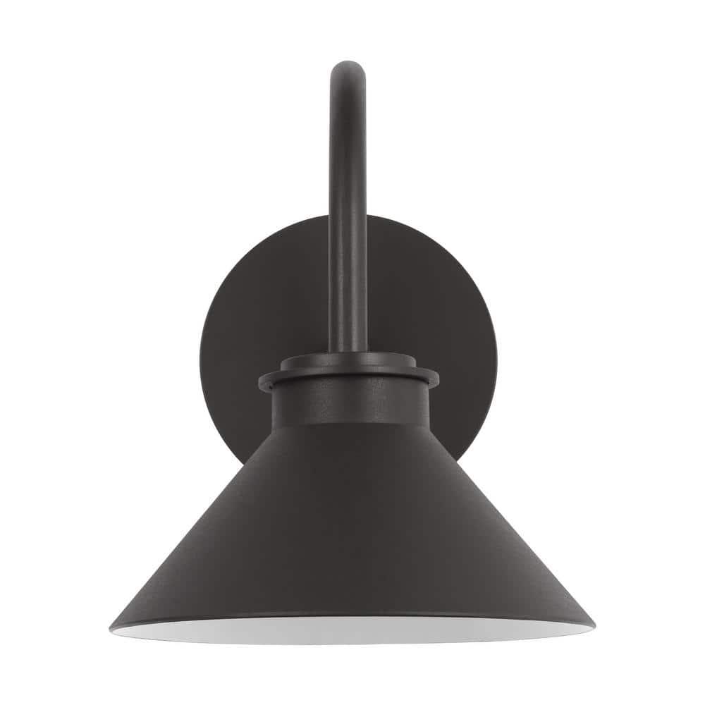 Textured Black Metal LED Barn Light Wall Lantern