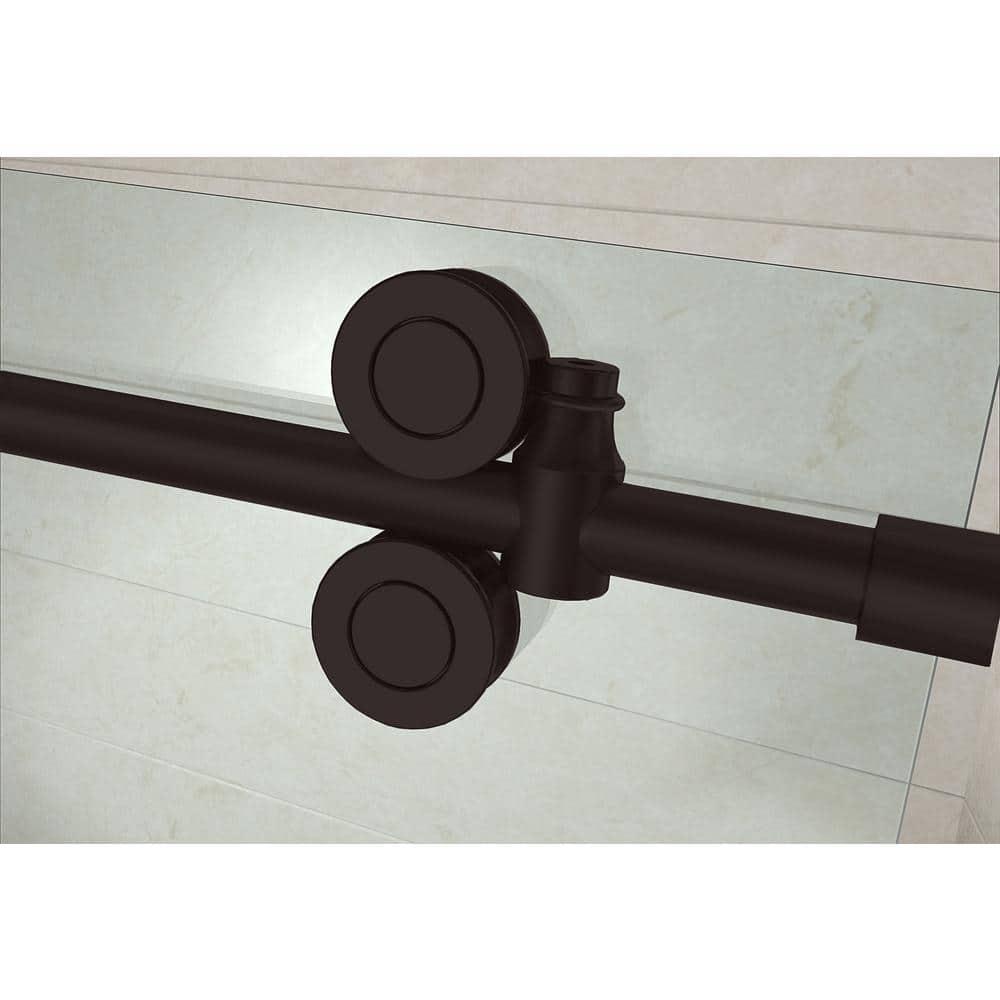 Langham XL 56" - 60" W x 36" D x 80" H Frameless Rectangle Sliding Shower Enclosure