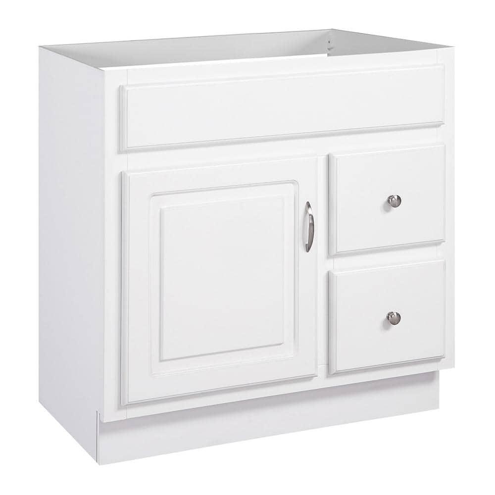 Design House Concord Bathroom Vanity Without Top in White, Unassembled, 30-inch