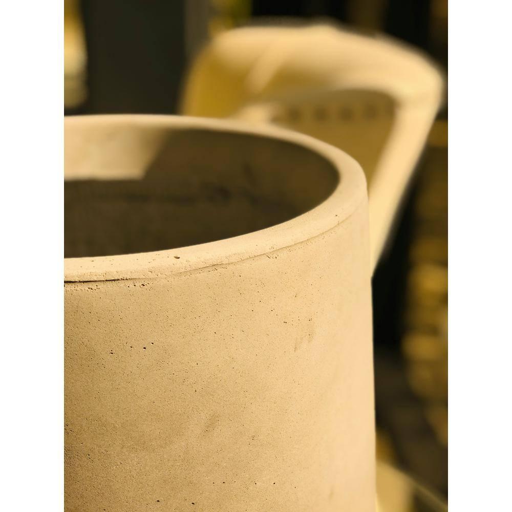 Kante Set of 3 Lightweight Concrete Footed Tulip Outdoor Planter - Rosemead Home & Garden, Inc.: Modern Design Patio Pots