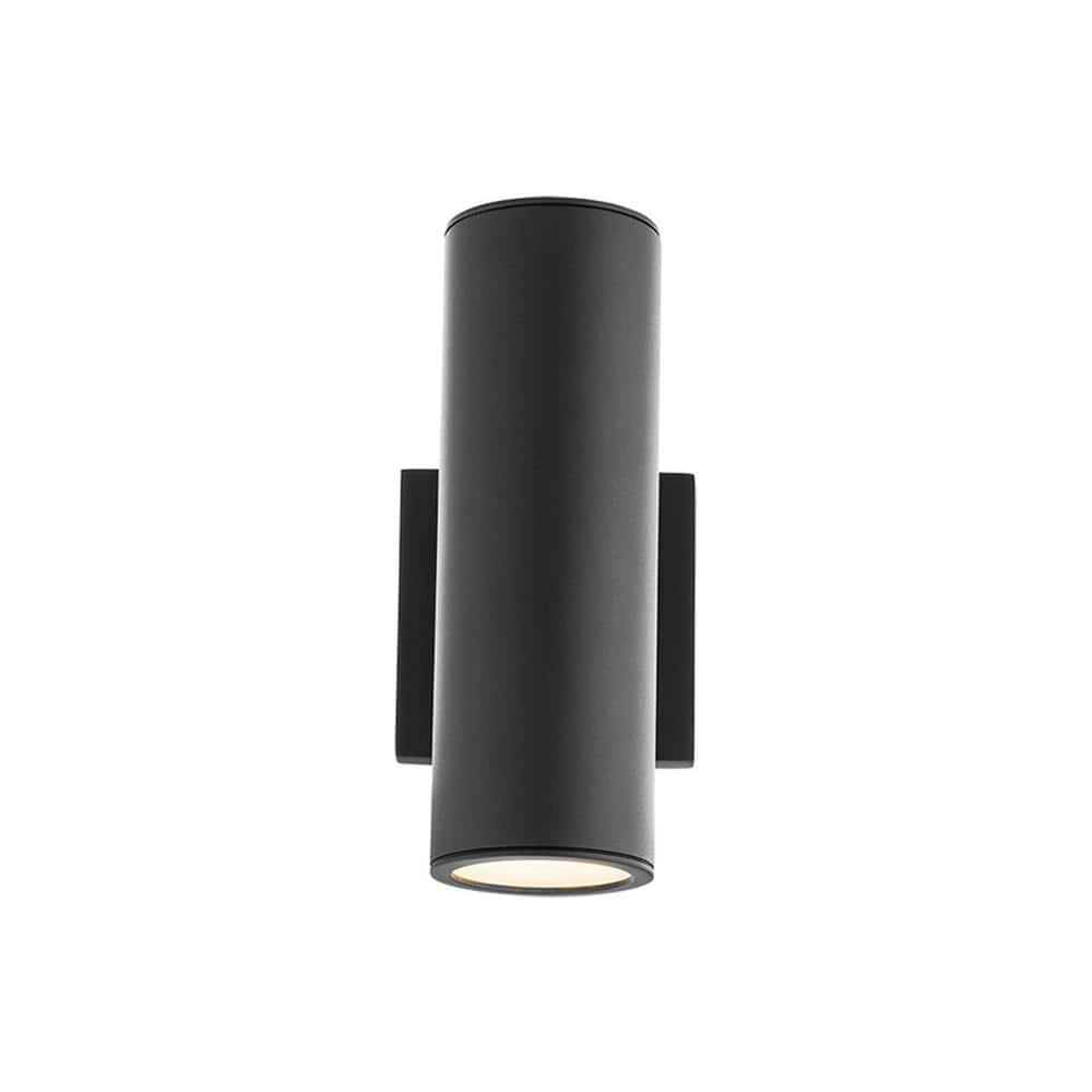 Black Acrylic Double LED Outdoor Wall Sconce