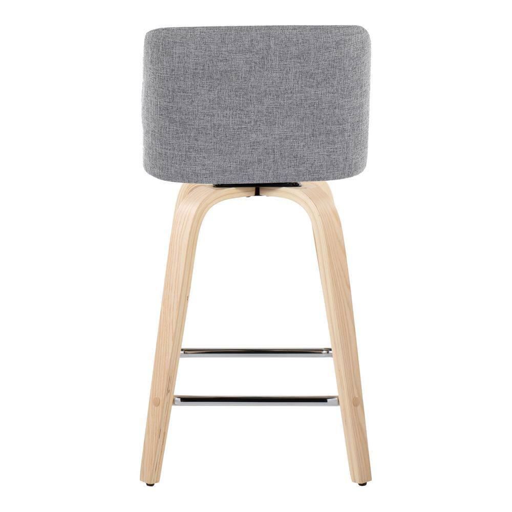 Toriano Swivel Upholstered Counter Stool (Set of 2)