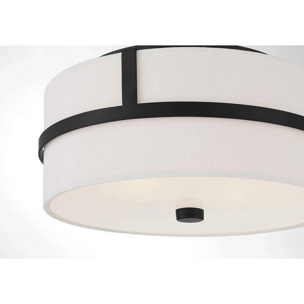 Trade Winds Lighting 2-Light Ceiling Light In Matte Black