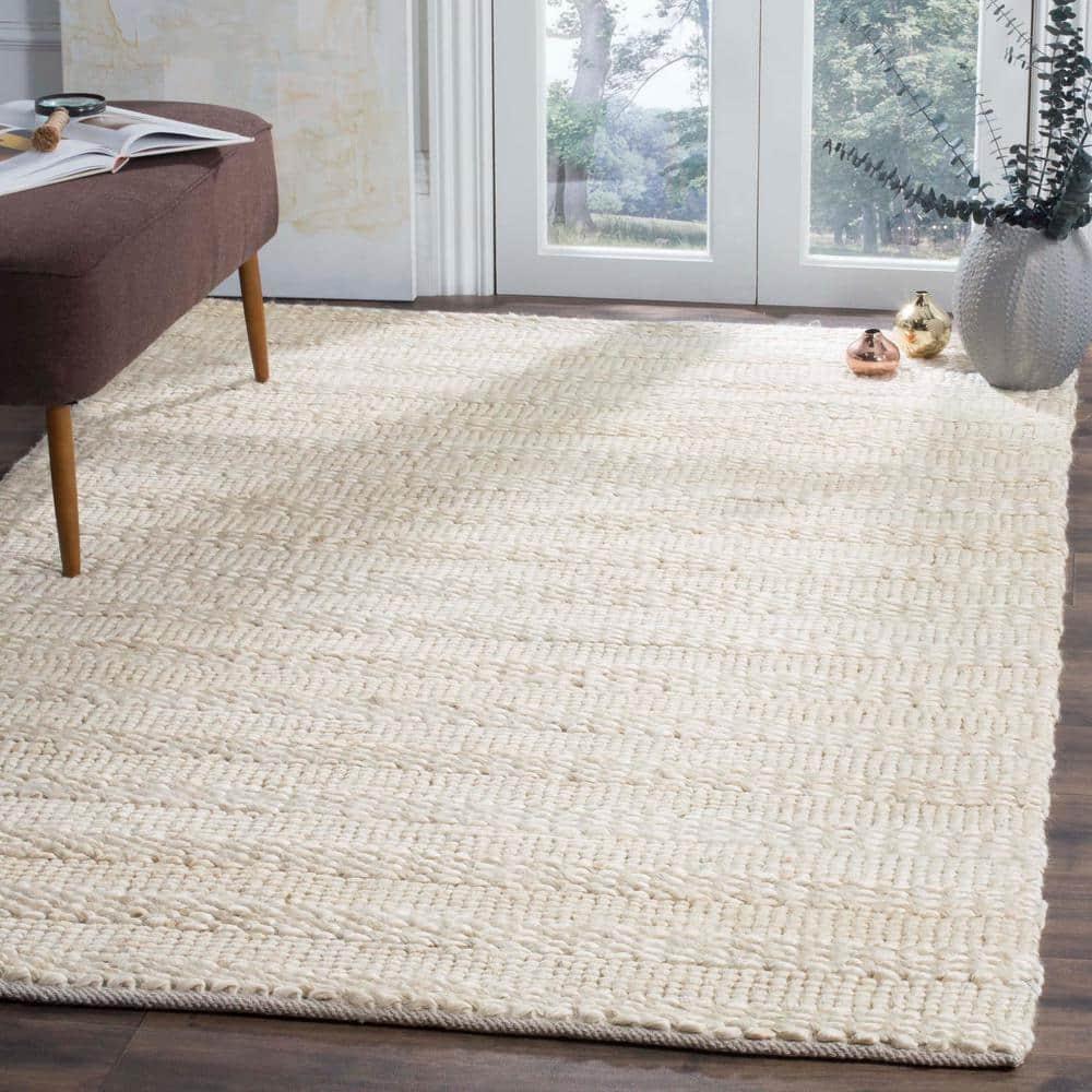 Natural Fiber NF212 Hand Woven Indoor Area Rug - Bleach - 5'x5' - Safavieh