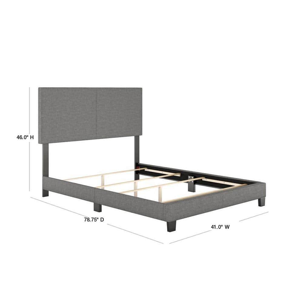 Boyd Sleep MIL898TW Mateo Linen Upholstered Platform Bed