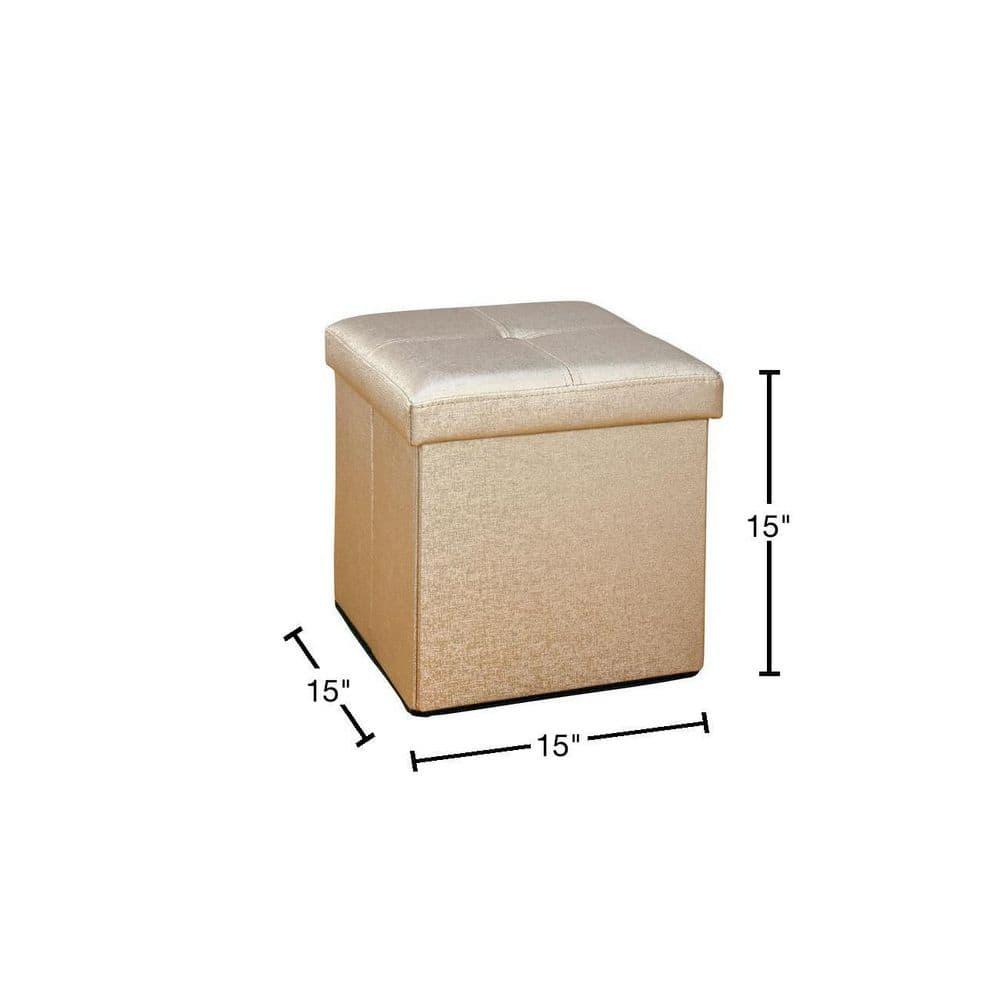 Simplify Luxora Faux Leather Ottoman