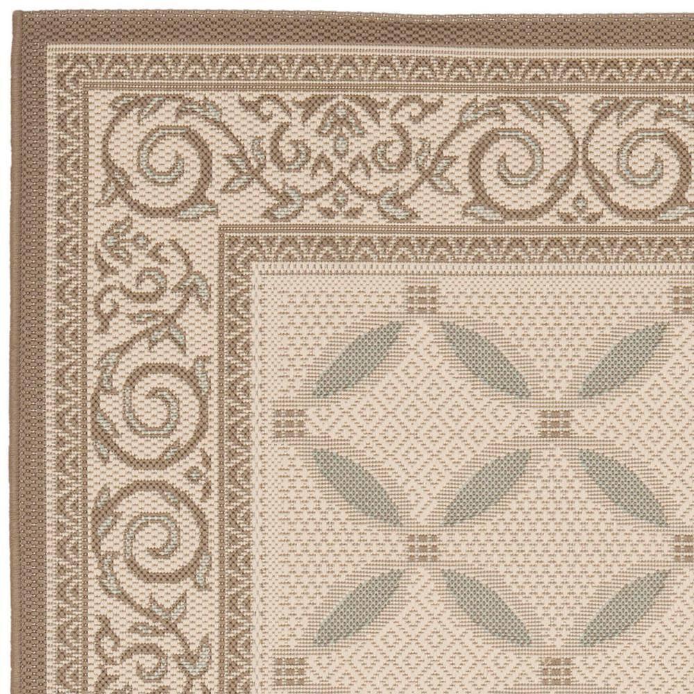 Courtyard CY7107 Power Loomed Indoor/Outdoor Area Rug - Beige/Dark Beig - 5'3"x7'7" - Safavieh.