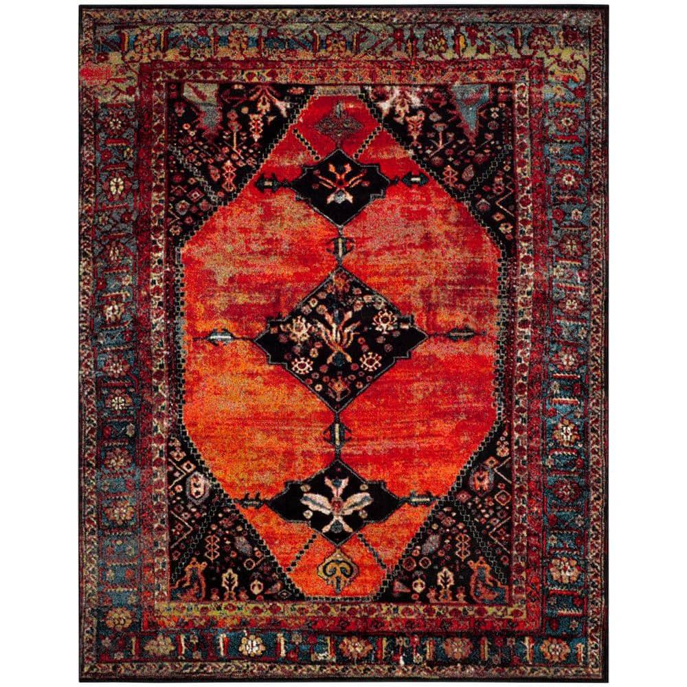 Vintage Hamadan VTH217 Power Loomed Indoor Area Rug - Orange/Multi - 8'x10' - Safavieh