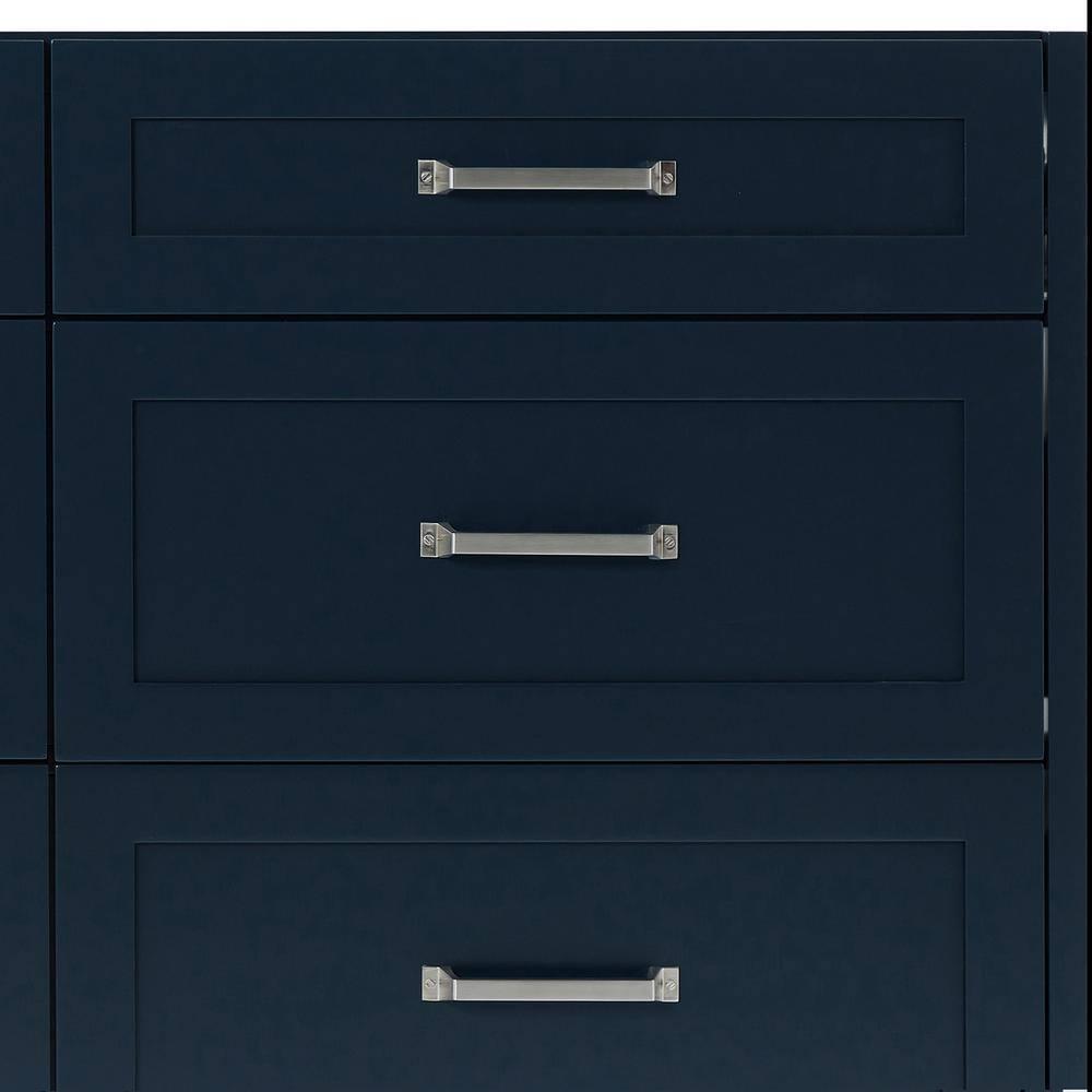 ARIEL Monrow 73 Double Sink Bathroom Vanity with Italian Carrara Marble Top