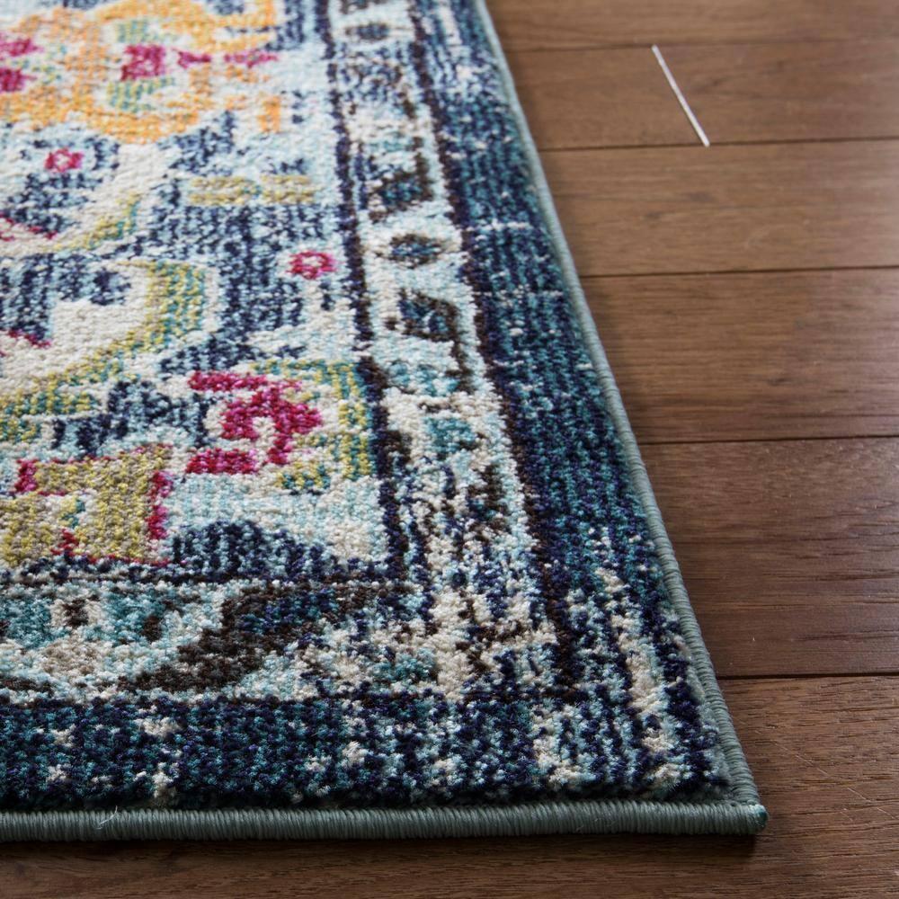 Monaco MNC243 Power Loomed Indoor Area Rug - Navy/Light Blue - 5'1"x7'7" - Safavieh