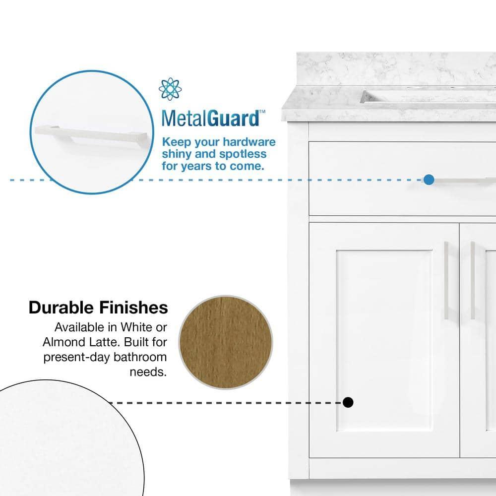 OVE Decors Athea 72 in. W Bath Vanity with Premium Countertop and Power Bar
