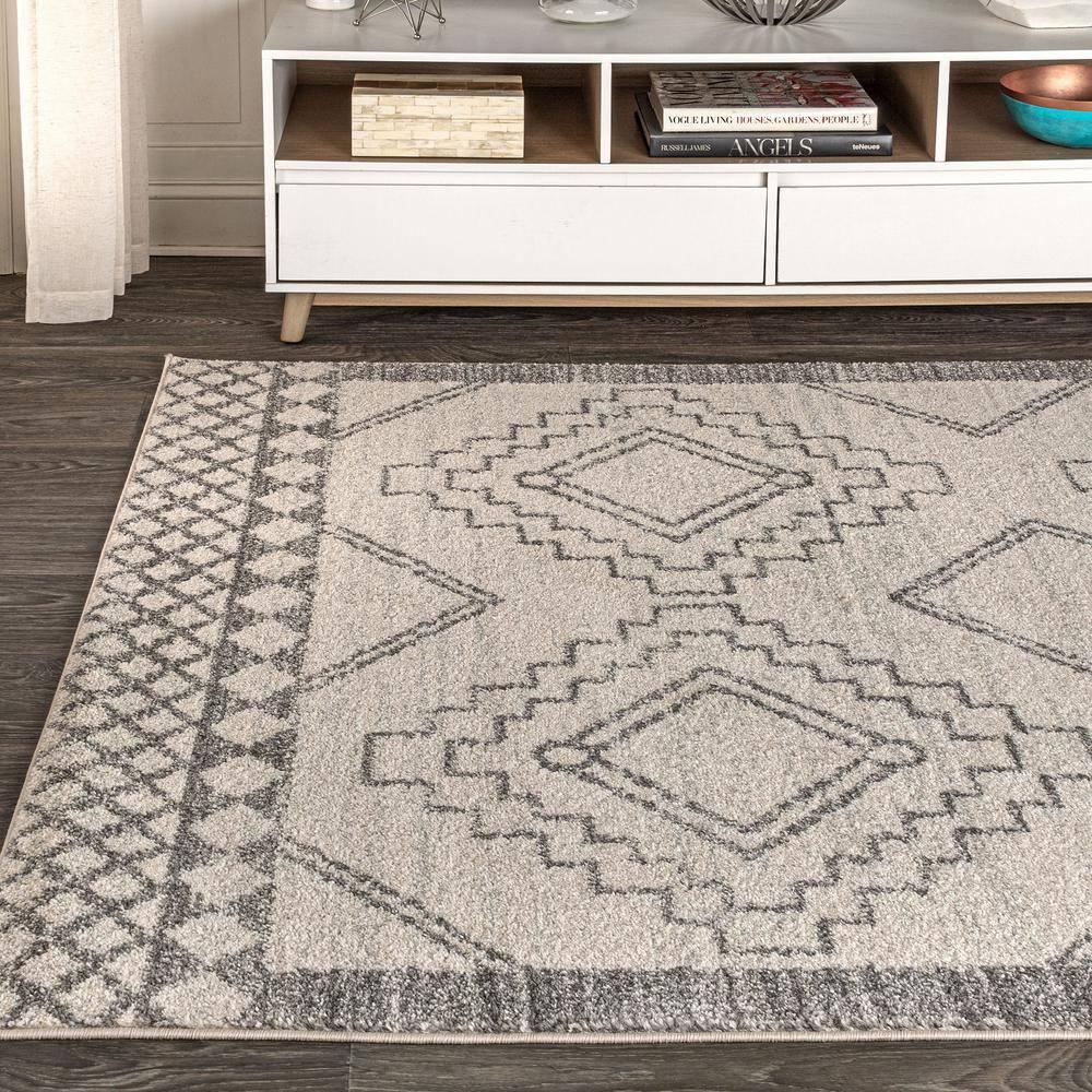 JONATHAN Y Amir Moroccan Beni Souk Cream/Gray 9 ft. x 12 ft. Area Rug