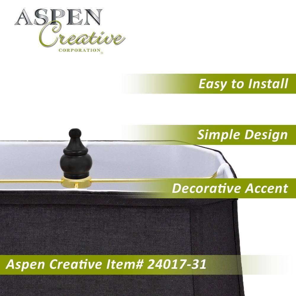 Aspen Creative 24017-31 Steel Lamp Finial in Oil Rubbed Bronze Finish, 1-1/2" Tall (1 Pack)