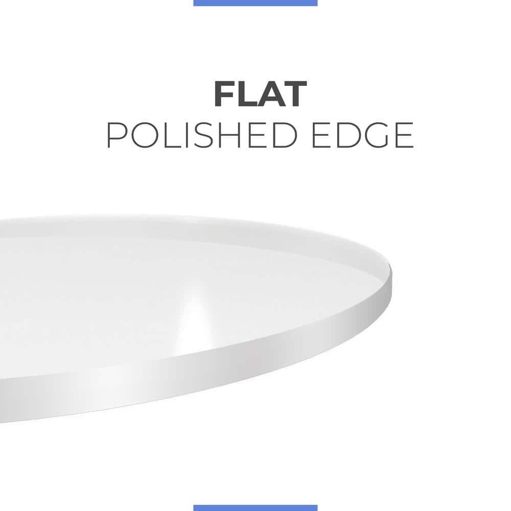 47" inch Diameter 1/4" Clear Plexiglass Sheet, Round Cake Disc, Lucite Circle Flat Edge Plexiglass Table Top by Fab Glass and Mirror