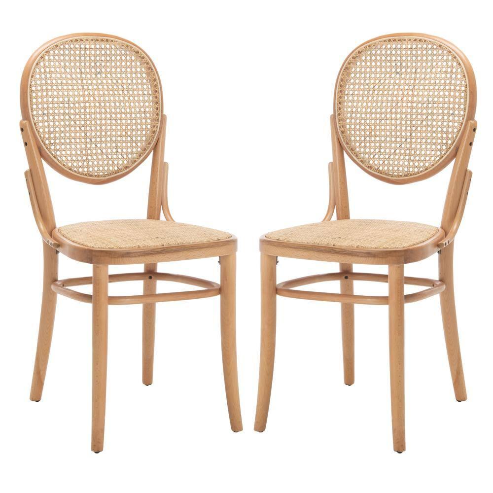 Sonia Cane Dining Chair (Set of 2) - DCH9504 - Natural - Safavieh