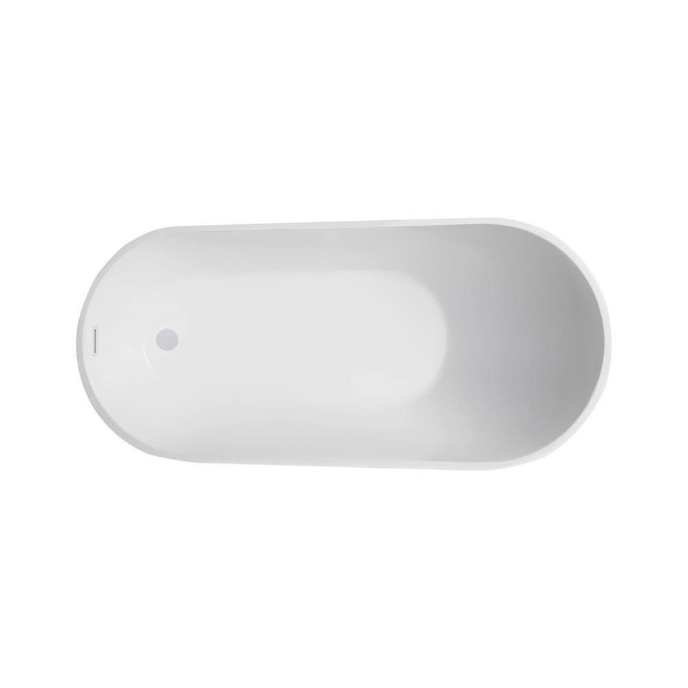 55.3" X 28.3" Freestanding Soaking Bathtub
