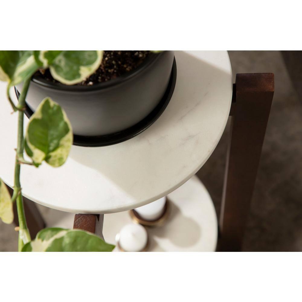 Kate and Laurel Moxley Square Wood Tea Table, 12x12x24, Walnut Brown
