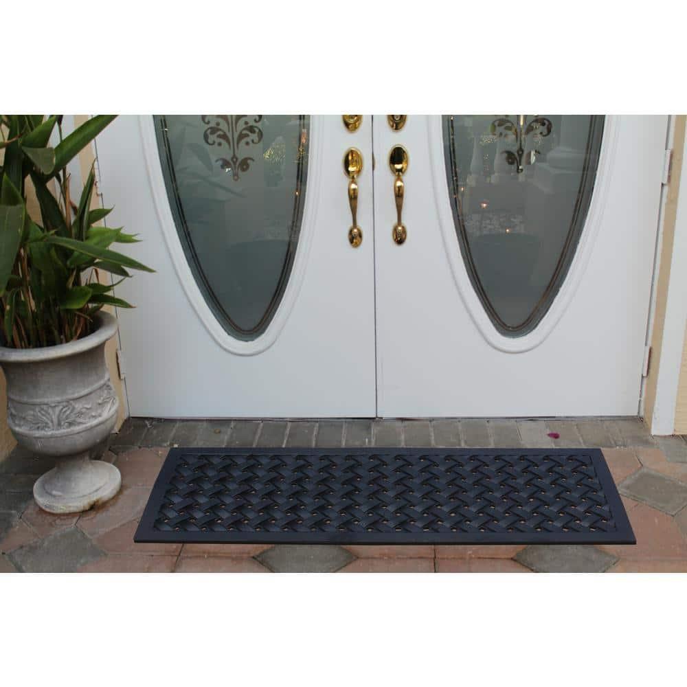 A1HC Outdoor Floor Mat, Natural Rubber, 18" x48”, Ideal for Outside entryway,Dirt Shoe Scraper,Heavy Duty Door mat for Indoor Outdoor,Rug Mats for Entry,Patio, Welcome Mats