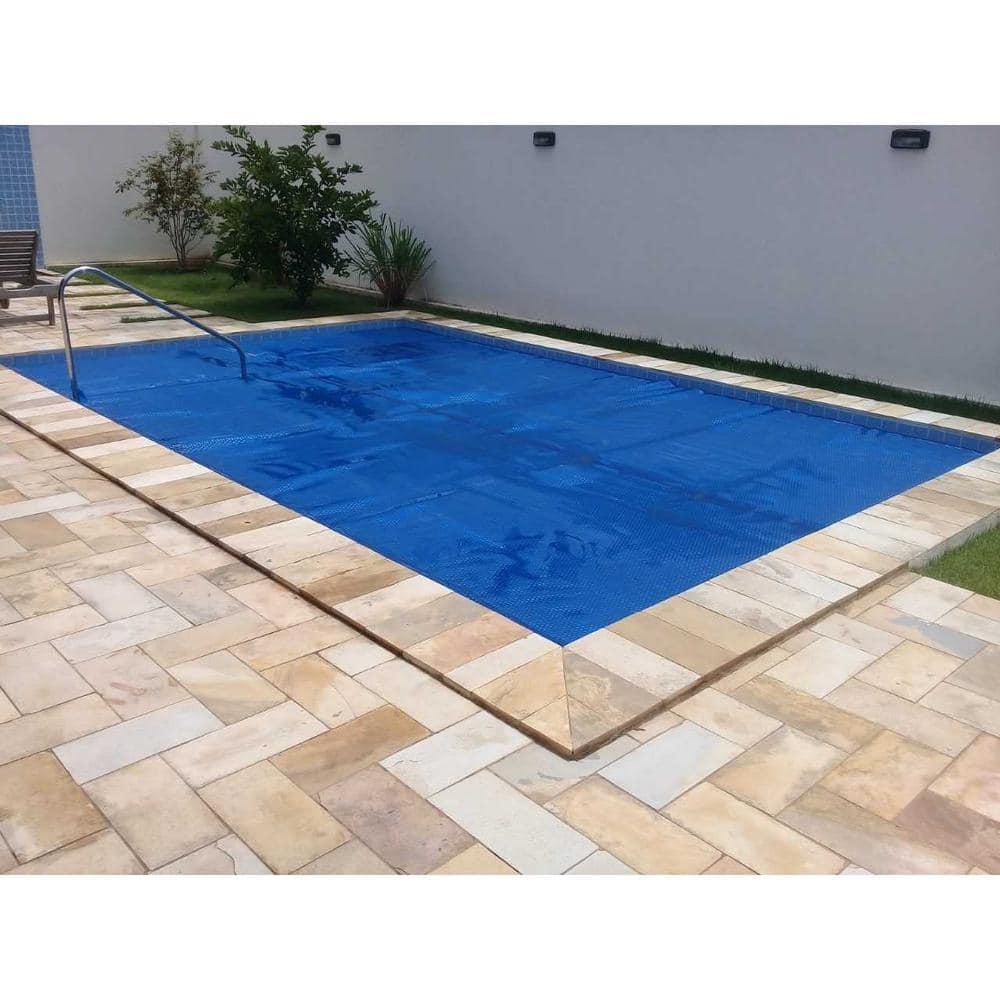 SunHeater Durable Trimmable Water Resistant Pool Covers, Blue, 14' x 28'