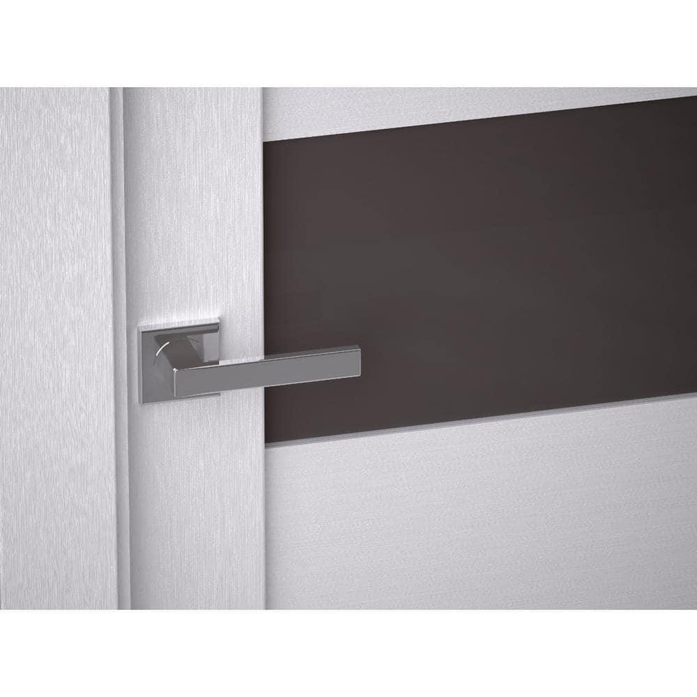 Belldinni Kina No Bore Solid Core 5-Lite Frosted Glass PP Finished Wood Composite Interior Door Slab